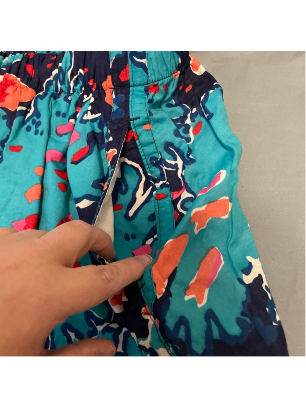 Women's Lilly Pulitzer Mini Skirt Size S Blue Pink Patterned coastal preppy - Picture 4 of 6
